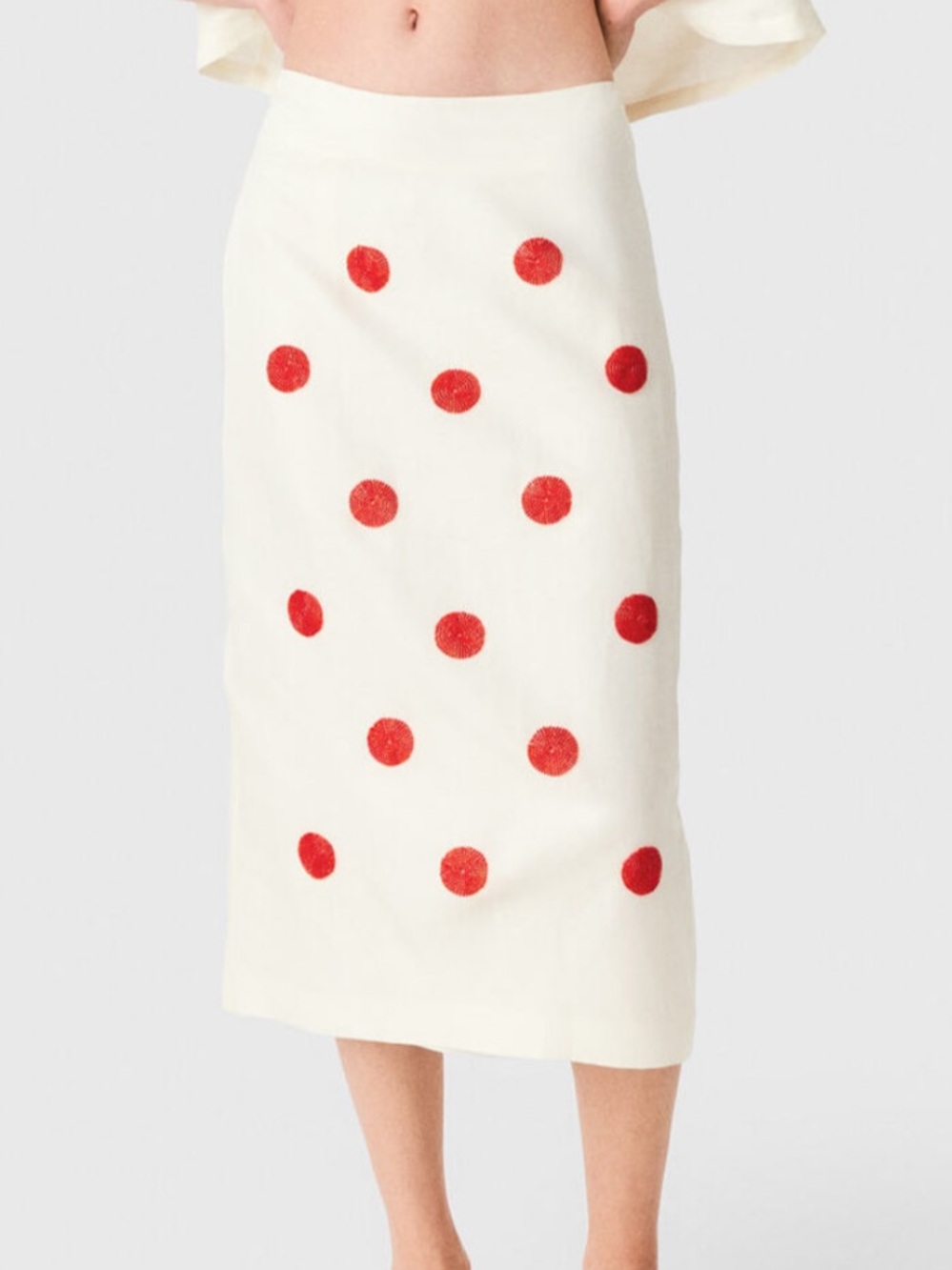 Maje x Blanca Beaded Pencil Skirt